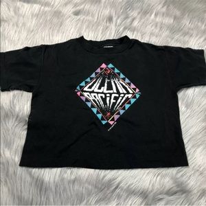 Vintage Childrens OP Black Cropped T Shirt 1990